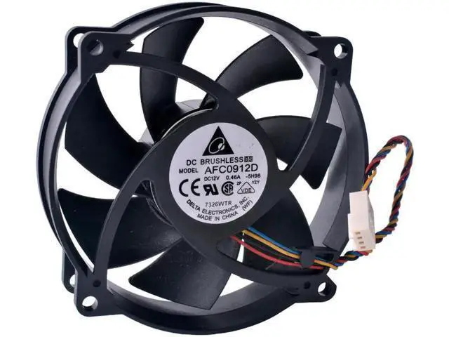 Alt view image 2 of 5 - AFC0912D 90X90X25mm 12V 0.46A computer CPU cooler fan 4pin PWM speed adjusting cooling fan