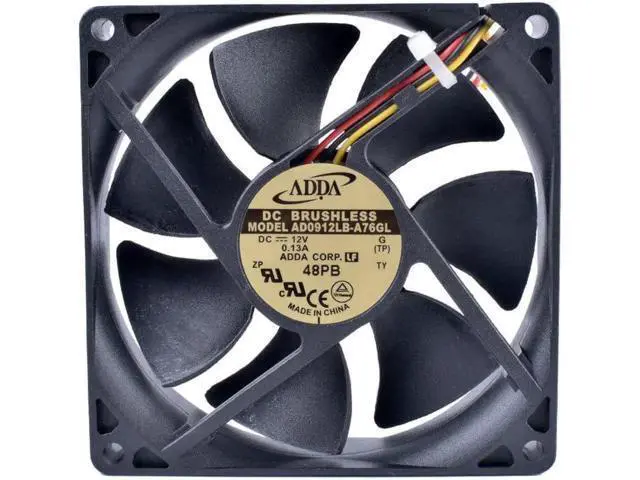 Alt view image 4 of 4 - AD0912LB-A76GL 9cm 90mm fan 9025 9225 12V 0.13A 90x90x25mm 3pin double ball bearing computer CPU cooler cooling fan