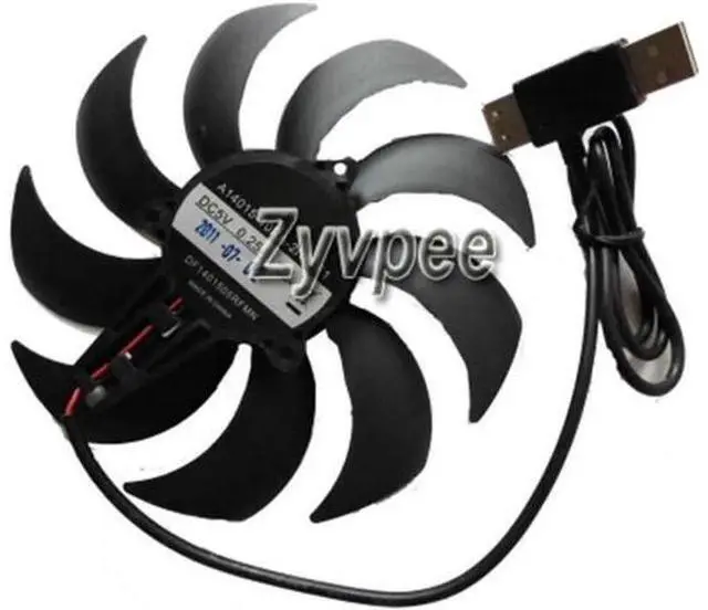 Main image of 140mm A14015-10RA-2NN-F1 DF1401505RFMN 5V 0.25A 2 Wires 14CM USB Cooling Fan 140x15mm
