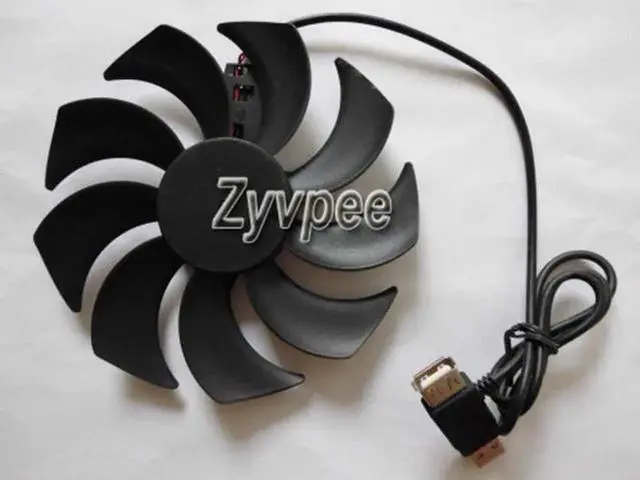 Alt view image 3 of 3 - 140mm A14015-10RA-2NN-F1 DF1401505RFMN 5V 0.25A 2 Wires 14CM USB Cooling Fan 140x15mm