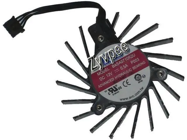 Alt view image 2 of 2 - Vga Cooling Graphics card fan BASA0710R2U DC12V 0.5A 4 Wires 4 Pins for Quadro Q4000 2GB