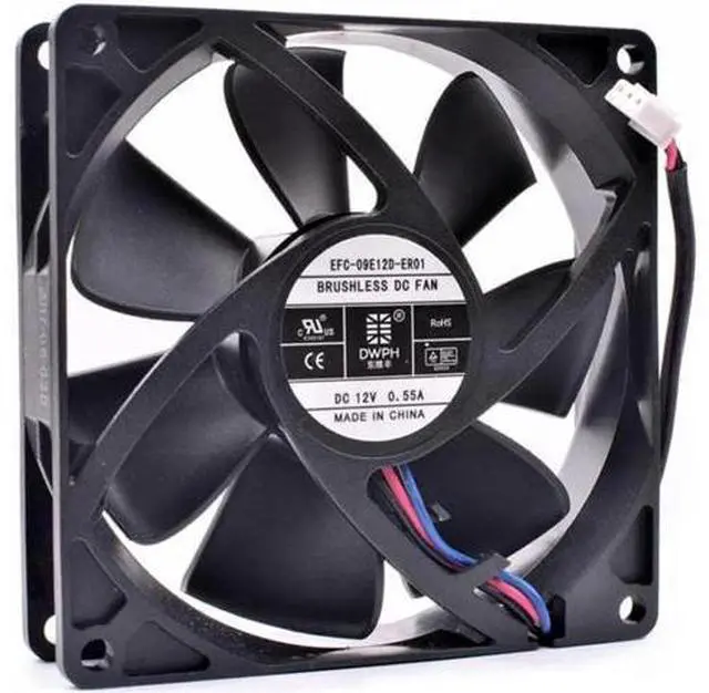 Main image of DWPH EFC-09E12D-ER01 9cm 9025 92x92x25mm 92mm fan 12V 0.55A power inverter cooler cooling fan