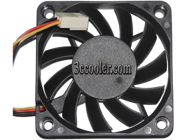 Alt view image 2 of 3 - 60mm PLA06010S12L 12V 0.11A 3 Wires 6CM CPU Cooling Fan 60x10mm