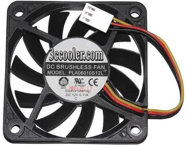 Main image of 60mm PLA06010S12L 12V 0.11A 3 Wires 6CM CPU Cooling Fan 60x10mm