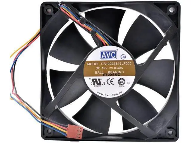 Alt view image 3 of 5 - DA12025B12LP005 120mm fan 12cm 12025 12V 0.30A 4-wire PWM computer CPU high air volume cooling fan