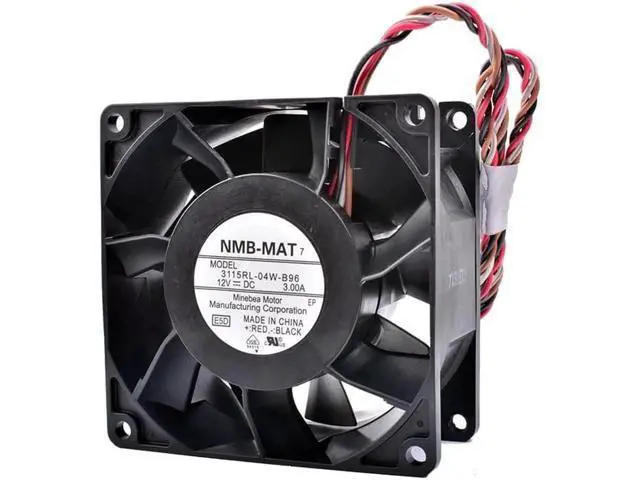 Alt view image 3 of 4 - 3115RL-04W-B96 8cm 8038 80mm fan 12V 3.00A High air volume PWM control speed cooling fan