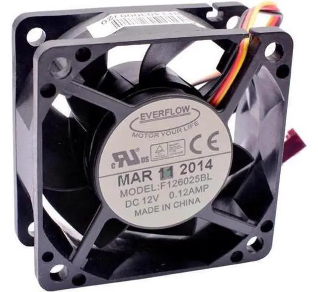 Main image of F126025BL 6cm 6025 60mm fan 60x60x25mm DC12V 0.12A dual ball mute speed monitoring for cooling fan of chassis power supply CPU