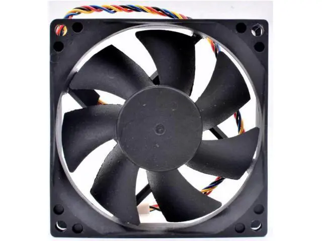 Alt view image 2 of 5 - DS08025R12U 8cm 8025 80mm fan 80x80x25mm 12V 0.70A 4 lines PWM large air volume computer chassis CPU cooling fan