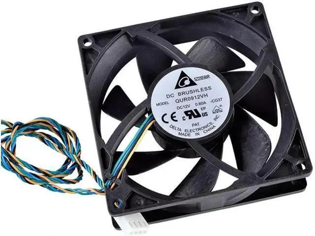 Alt view image 3 of 5 - QUR0912VH 9CM 92X92X25mm 12V 0.60A 4 lines pwm large air volume computer CPU radiator fan Mini water cooling fan