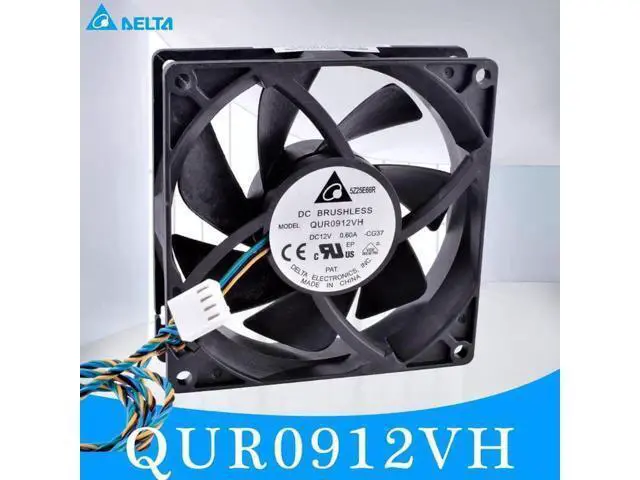 Alt view image 5 of 5 - QUR0912VH 9CM 92X92X25mm 12V 0.60A 4 lines pwm large air volume computer CPU radiator fan Mini water cooling fan