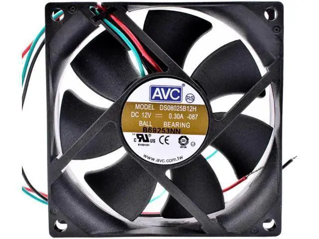 Alt view image 3 of 5 - DS08025B12H 8cm 80mm fan 8025 DC12V 0.30A Ball high air volume computer chassis CPU power cooling fan