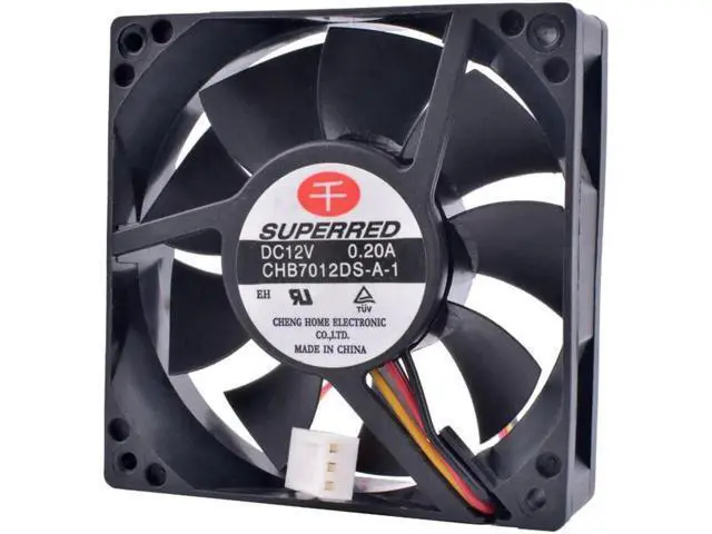 Alt view image 3 of 4 - CHB7012DS-A-1 7cm 70mm fan 7020 70x70x20mm 12V 0.20A Computer CPU 7cm cooling fan Air volume noise balance