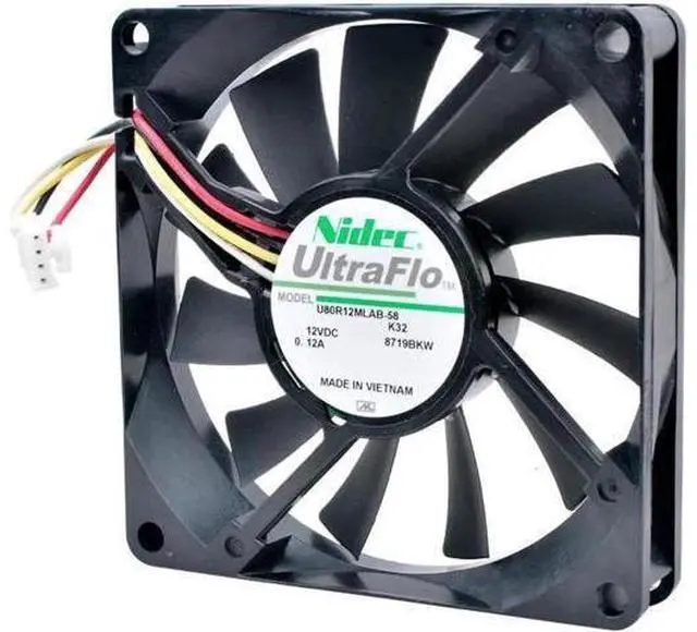 Alt view image 2 of 5 - U80R12MLAB-58 8cm 80mm fan 80x80x15mm DC12V 0.12A 4 lines Industrial computer cooling fan with speed monitoring RD warning