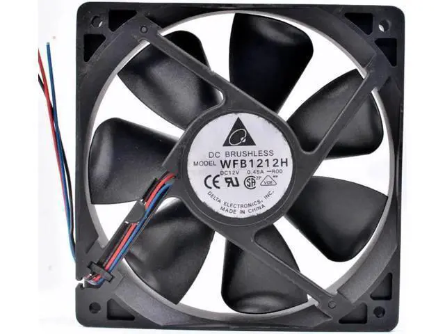 Alt view image 3 of 4 - WFB1212H-R00 12cm 12025 120mm fan DC12V 0.45A stall alarm large air volume computer chassis power cooling fan
