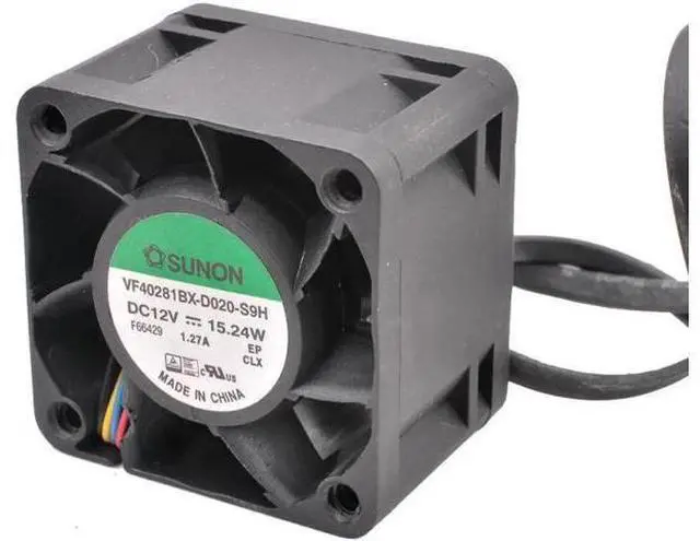 Alt view image 2 of 5 - VF40281BX-D020-S9H 4cm 40mm fan 40x40x28mm 4028 DC12V 15.24W 1.27A 4pin high-power cooling fan for power supply