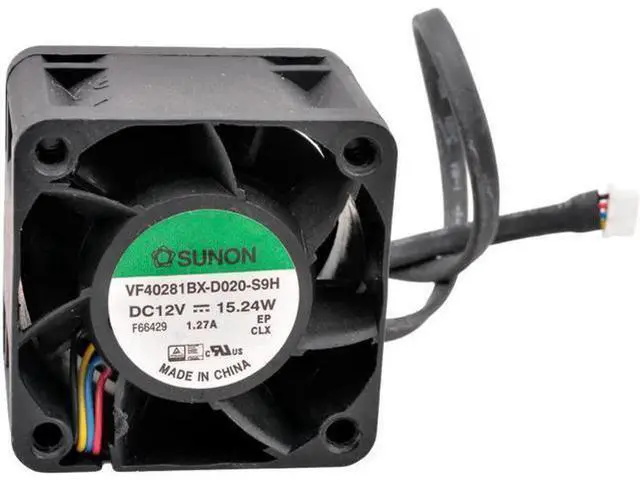 Alt view image 3 of 5 - VF40281BX-D020-S9H 4cm 40mm fan 40x40x28mm 4028 DC12V 15.24W 1.27A 4pin high-power cooling fan for power supply