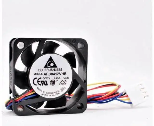 Alt view image 3 of 5 - AFB0412VHB 4cm 40mm fan 40x40x15mm DC12V 0.24A 4pin pwm control speed Cooling fan for router switch miniature chassis