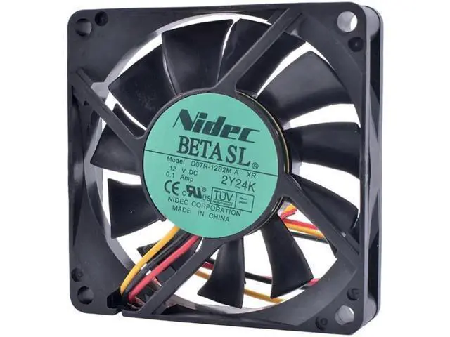 Alt view image 2 of 4 - D07R-12B2M 7cm 7015 70mm fan 12V 0.10A Double ball bearing computer CPU radiator cooling fan