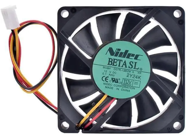Alt view image 4 of 4 - D07R-12B2M 7cm 7015 70mm fan 12V 0.10A Double ball bearing computer CPU radiator cooling fan