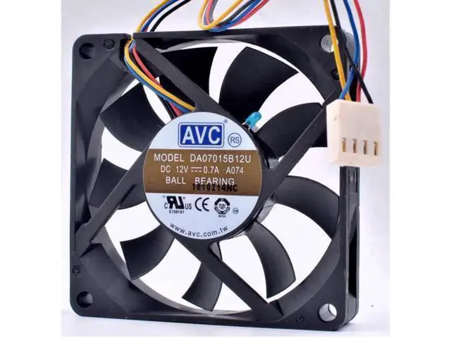 Alt view image 2 of 4 - DA07015B12U 7cm 70mm fan 12V 0.70A 4 lines pwm computer chassis CPU cooling fan