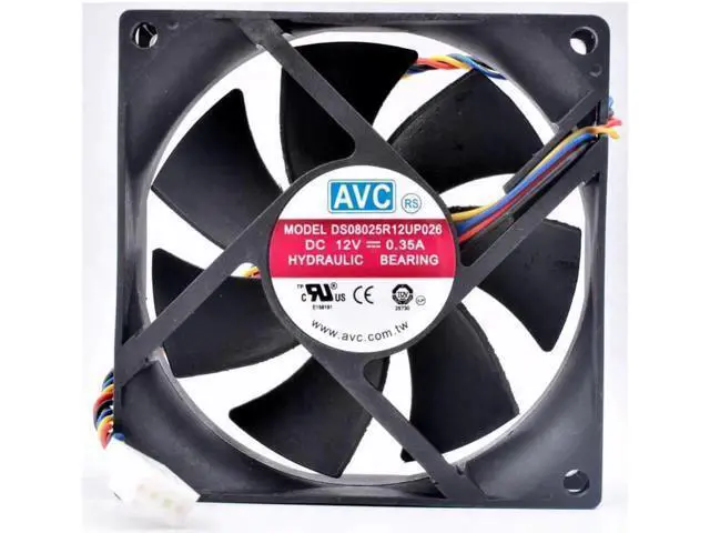 Alt view image 3 of 4 - DS08025R12U 8025 8cm 80mm fan 80x80x25mm 12V 0.35A computer chassis CPU temperature control cooling fan