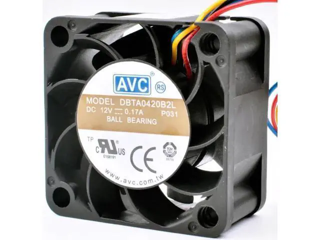 Alt view image 2 of 4 - DBTA0420B2L 4cm 40x40x20mm 4020 40mm fan 12V 0.17A 4lines Computer CPU small cooling fan