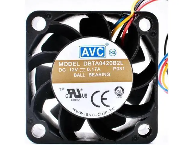 Alt view image 3 of 4 - DBTA0420B2L 4cm 40x40x20mm 4020 40mm fan 12V 0.17A 4lines Computer CPU small cooling fan