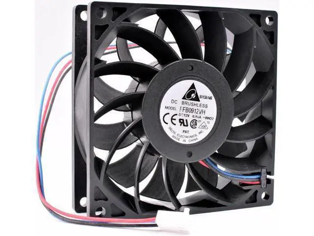 Alt view image 3 of 4 - FFB0912VH 9cm 92mm fan 92x92x25mm DC12V 0.90A 3 lines computer chassis CPU server cooling fan
