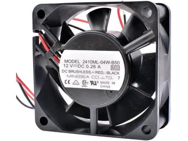 Alt view image 2 of 4 - 2410ML-04W-B50 6cm 6025 60x60x25mm 60mm fan DC12V 0.26A Computer chassis CPU power cooling fan