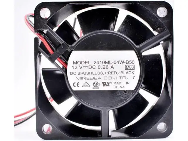 Alt view image 4 of 4 - 2410ML-04W-B50 6cm 6025 60x60x25mm 60mm fan DC12V 0.26A Computer chassis CPU power cooling fan