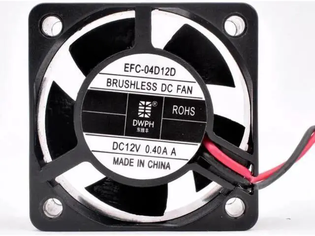 Alt view image 2 of 5 - EFC-04D12D 4cm 40mm fan 40x40x20mm DC12V 0.40A 2pin 2 ball bearings, large air volume cooling fan for chassis router