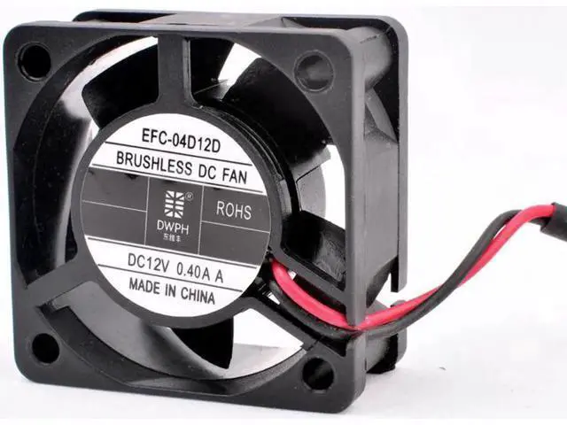 Alt view image 4 of 5 - EFC-04D12D 4cm 40mm fan 40x40x20mm DC12V 0.40A 2pin 2 ball bearings, large air volume cooling fan for chassis router