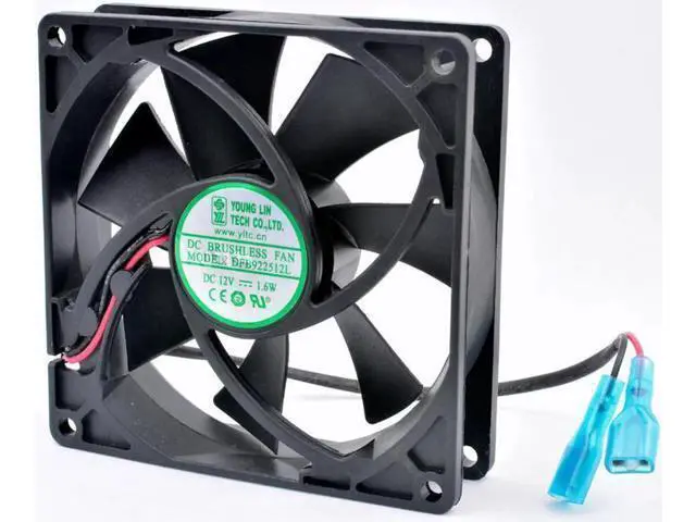 Alt view image 2 of 4 - DFB922512L 92mm fan 92x92x25mm DC12V 1.6W 2 wires, double ball bearings, cooling fan for chassis power supply CPU