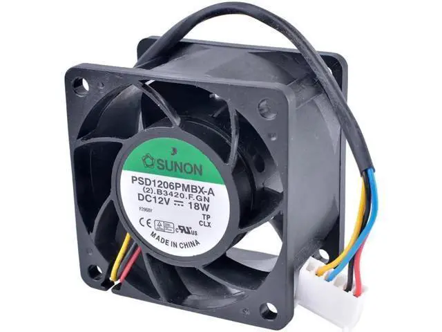 Alt view image 2 of 4 - PSD1206PMBX-A 6cm 60mm fan 6038 12V 18W Double ball bearing large air volume server cooling fan