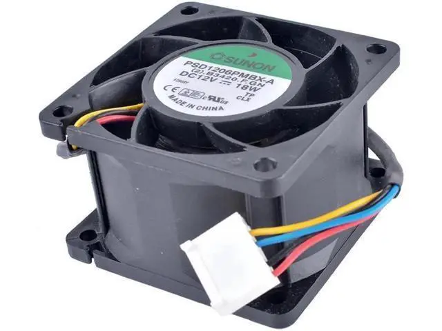 Alt view image 3 of 4 - PSD1206PMBX-A 6cm 60mm fan 6038 12V 18W Double ball bearing large air volume server cooling fan