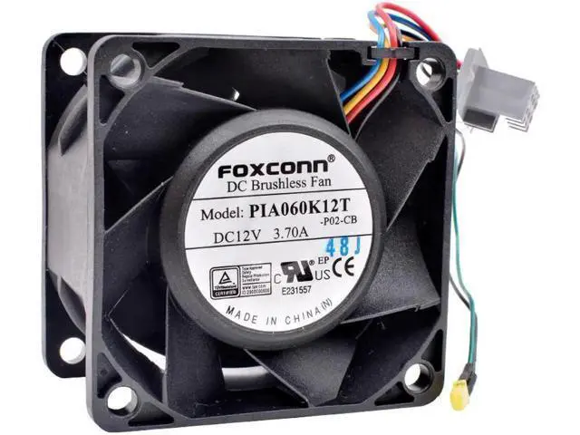 Alt view image 4 of 5 - PIA060K12T 6cm 60mm fan 60x60x38mm DC12V 3.70A super large air volume cooling fan for server chassis or retrofit