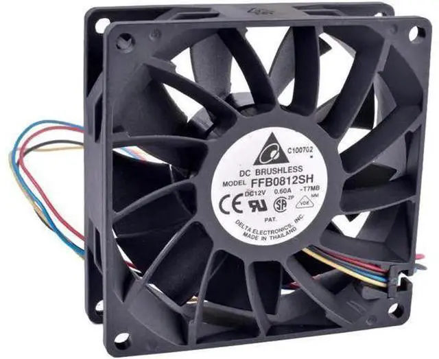 Main image of FFB0812SH 8cm 8025 80mm fan 12V 0.60A 4-wire pwm high volume booster cooling fan