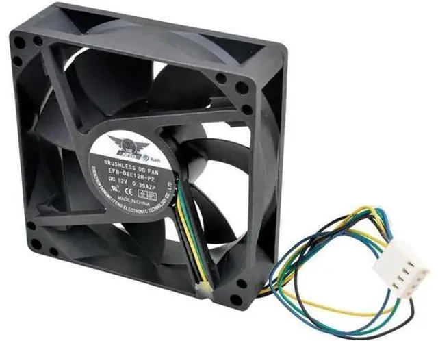 Alt view image 3 of 5 - EFB-08E12H-P2 8cm 80mm fan 80x80x25mm DC12V 0.35A 4pin cooling fan for computer CPU