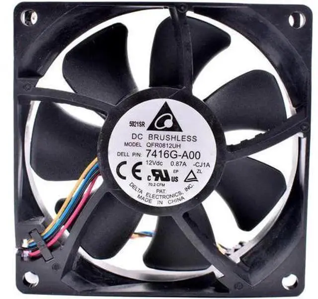 Main image of QFR0812UH 7416G-A00 8cm 8025 80mm fan DC12V 0.87A server chassis CPU cooling fan