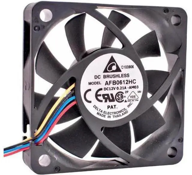 Main image of AFB0612HC-AM03 6cm 60mm fan 60x60x13mm DC12V 0.21A 4 lines double ball bearing pwm chassis CPU cooling fan