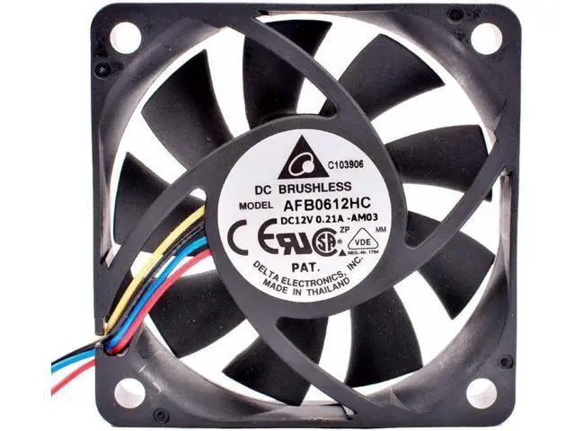 Alt view image 2 of 4 - AFB0612HC-AM03 6cm 60mm fan 60x60x13mm DC12V 0.21A 4 lines double ball bearing pwm chassis CPU cooling fan