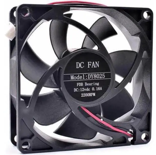Main image of DY8025 8cm 8025 80x80x25mm 80mm fan 12V 0.16A 2 line computer chassis power cooling fan