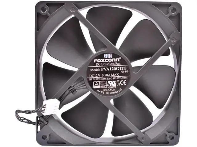 Alt view image 4 of 5 - PVA120G12T 12cm 12025 120mm fan 120x120x25mm DC12V 0.50A 4 lines suitable for server chassis CPU cooling fan