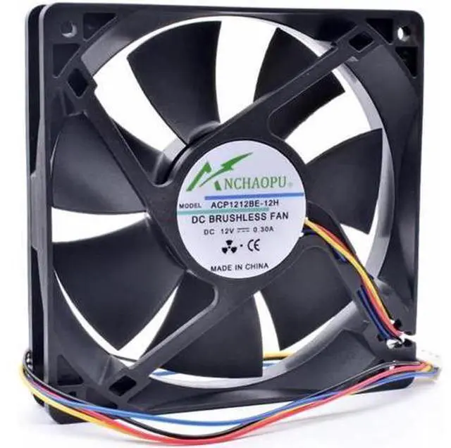 Main image of ANCHAOPU ACP1212BE-12H 12cm 12025 120mm fan 120x120x25mm DC12V 0.30A 4 line chassis CPU pwm cooling fan