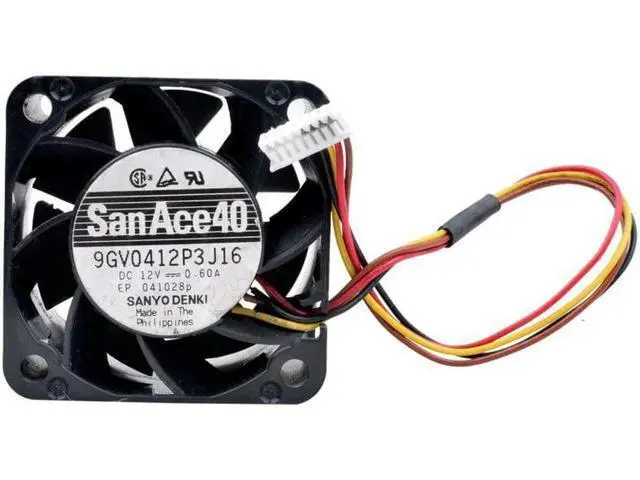 Alt view image 2 of 5 - 9GV0412P3J16 4cm 40mm fan 40x40x28mm DC12V 0.60A cooling fan for server power supply