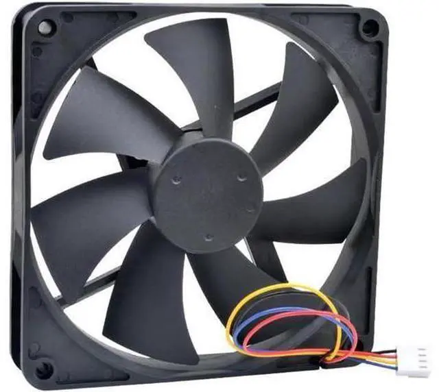 Alt view image 3 of 5 - YD14025HBL 14cm 140mm fan 140x140x25mm DC12V 0.80A 4pin pwm high airflow cooling fan for case power supply