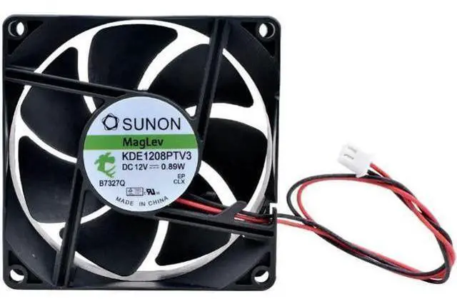 Alt view image 3 of 4 - KDE1208PTV3 8cm 80mm fan 80x80x25mm 8025 DC12V 0.89W Magnetic suspension bearing Silent cooling fan for power supply