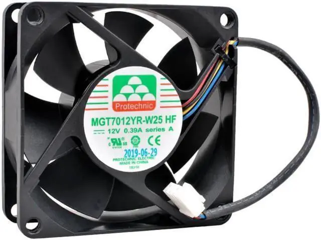 Alt view image 4 of 5 - MGT7012YR-W25 HF 7cm 70mm fan 70x70x25mm DC12V 0.39A 4 lines 4pin cooling fan for server chassis power supply