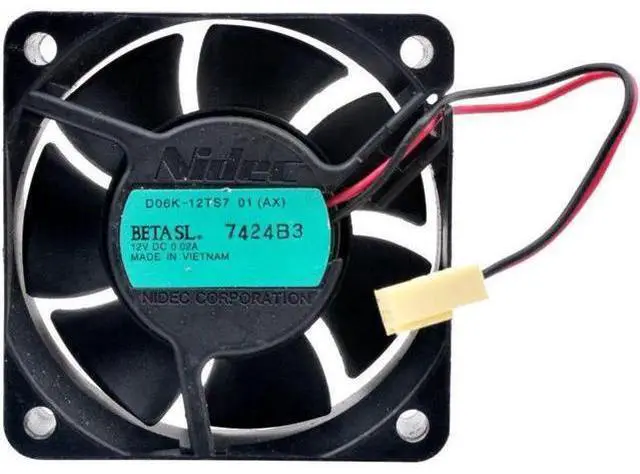 Alt view image 3 of 4 - D06K-12TS7 6cm 60mm fan 60x60x25mm DC12V 0.02A Ultra-quiet cooling fan for case power supply