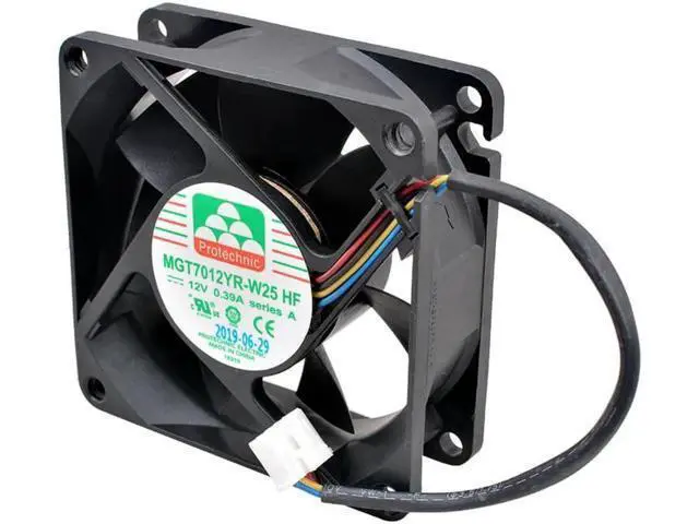 Alt view image 3 of 5 - MGT7012YR-W25 HF 7cm 70mm fan 70x70x25mm DC12V 0.39A 4 lines 4pin cooling fan for server chassis power supply
